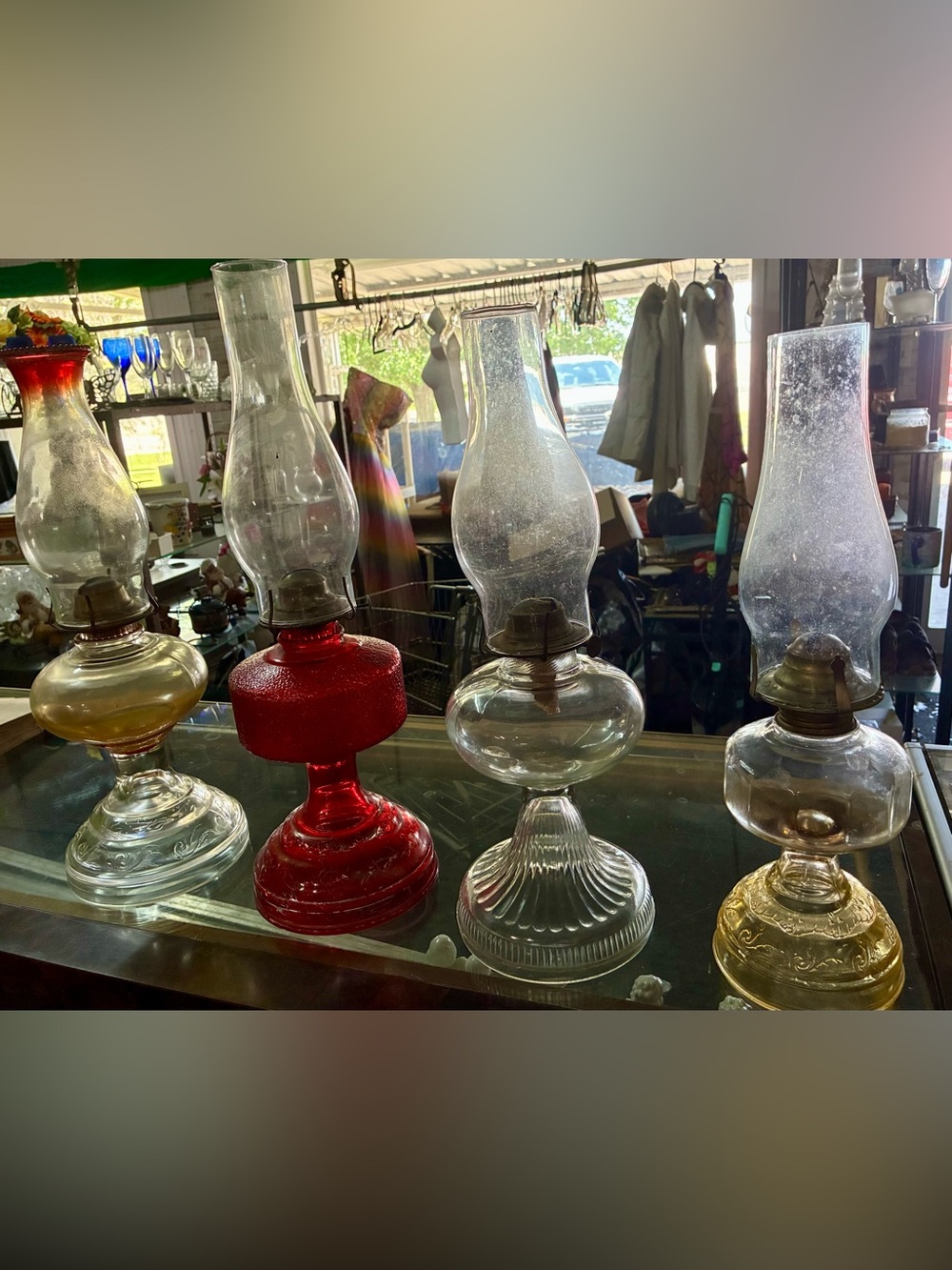 Vintage Hurricane Oil Lamps - A Lot Of 4 - Picture 7 of 7